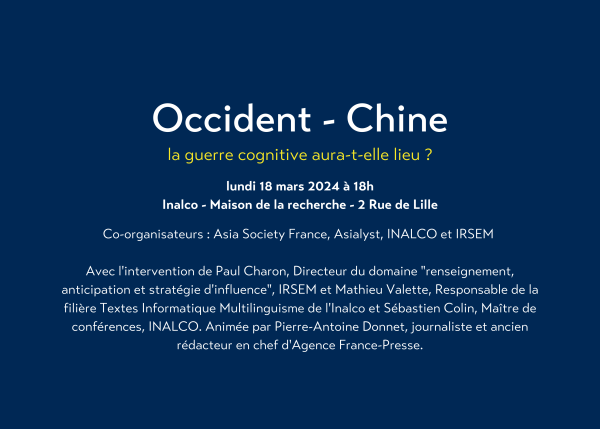 Occident Chine guerre cognitive